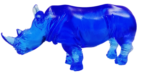 Bejeweled Blue Rhinocerous