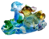 Harmonious Glazed Mandarin Ducks