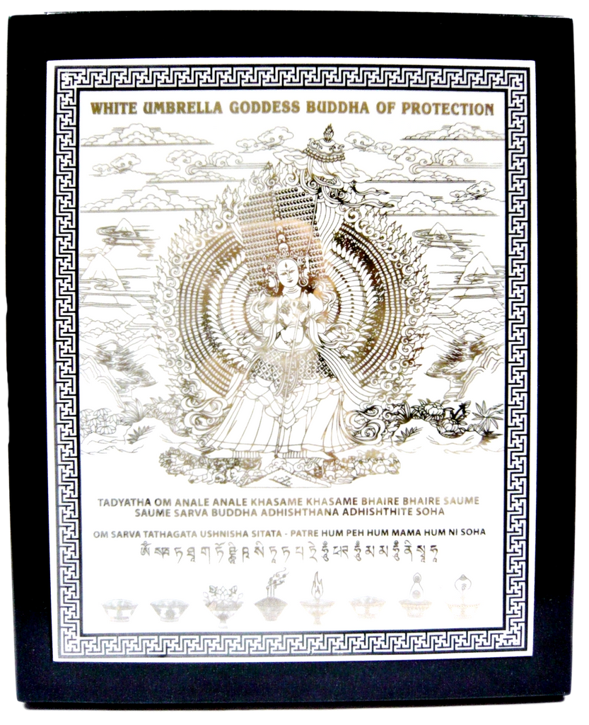White Umbrella Goddess Protector Plaque
